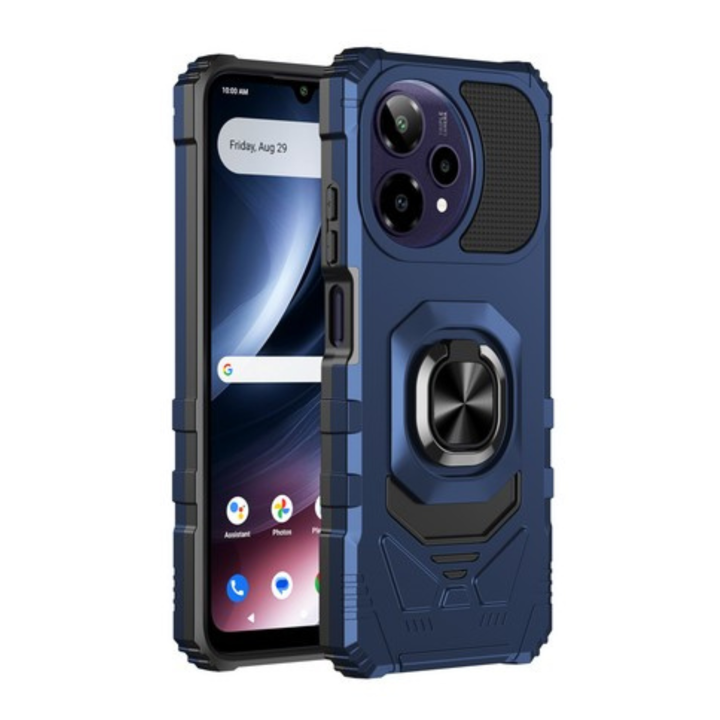 For Cricket Icon Pro 2026 Hybrid Magnetic Car Mount Ring Kickstand Stand Holder Full-Body Armor Protective [Military Grade] Case Cover