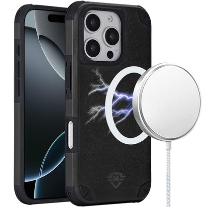 For Apple iPhone 16 Pro (6.3") Premium Heavy Duty Dual-Layer Rugged Protection, Shockproof Tough Magnetic Compatible with MagSafe Case Cover