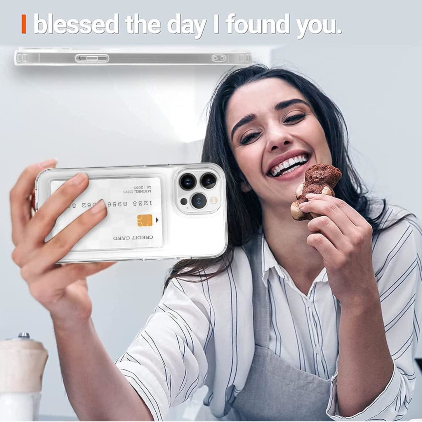 For Apple iPhone 15 /Pro/Plus/Pro Max Wallet Rubber Acrylic TPU with Credit Card ID Slot Holder Design Slim Fit Thin Shockproof Clear Phone Case Cover