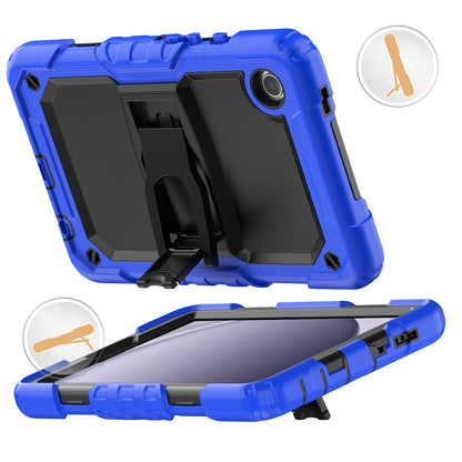 For Heavy Duty Hybrid Full Body 2in1 Rugged Shockproof Drop Protective Tablet with Slide Kickstand Black / Blue Tablet Case Cover