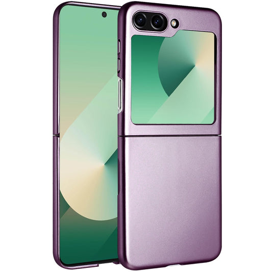 For Samsung Galaxy Z Flip 7 FE Snap-On Flip Premium Matte Finish Slim Lightweight Protective PC + Rubber TPU Hard Shell Case Cover Dark Purple