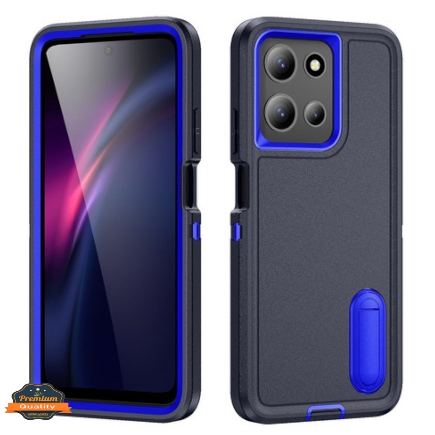 For Motorola Moto G 5G 2025 Sturdy Shockproof Hybrid with Built-in Kickstand – Heavy Duty Protection, Drop-Resistant Case Cover