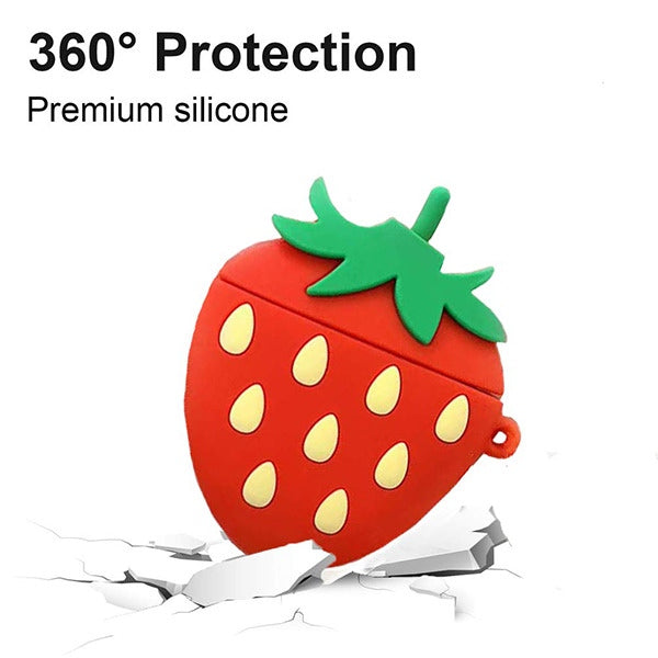 For Airpods Pro 3 Hybrid Cute 3D Fun Design Silicone Skin Cartoon Animal with Keychain Buckle Holder Rubber TPU Soft Case Cover Poke Ball