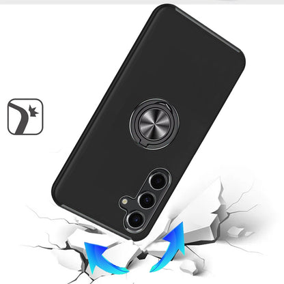 For Samsung Galaxy S25+ /S25 Plus /S24+ Plus Hybrid 360 Degree Rotatable Metal Invisible Ring Stand Holder Slim Fit Magnetic Car Mount Shockproof Case Cover