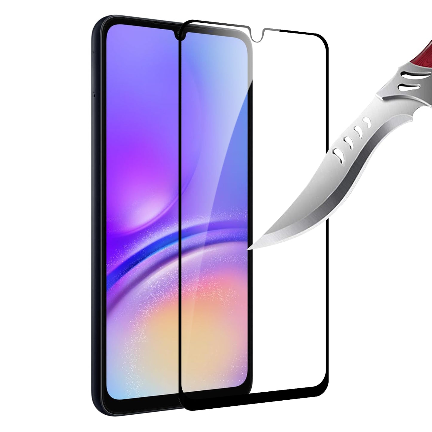 For Samsung Galaxy A26 Tempered Glass Screen Protector [Full Coverage] Curved Black Edged 9H Hardness Glass Screen Protector Case Cover Clear Black