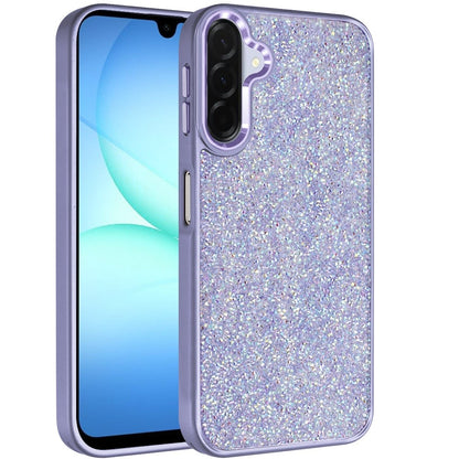 For Samsung Galaxy A17 5G Crystal Sparkle Diamond Glass Full Mini Glitter Bling Frame TPU Hybrid Protective Case Cover