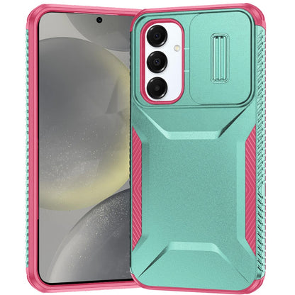 For Samsung Galaxy S25+ /S25 Plus /S24+ Plus Slim Fit Shockproof Hybrid with Slide Camera Window Covering, Rugged Tpu Silicone Hard PC Bumper Case Cover