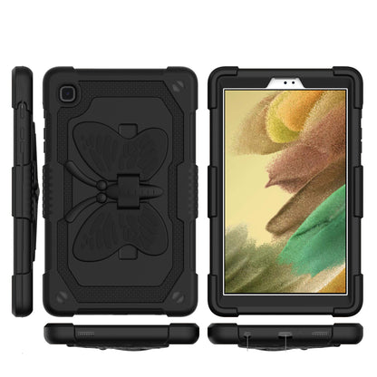 For Butterfly Wings Kickstand 3in1 Tough Hybrid with Pencil Holder Heavy Duty Rugged Shockproof Full Protective Black Tablet Case Cover