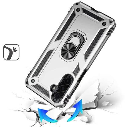 For Samsung Galaxy A17 5G Hybrid Shockproof Durable 360 Degree Rotatable Ring Stand Holder Kickstand Fit Magnetic Car Mount Case Cover