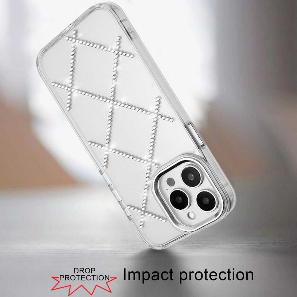 For Samsung Galaxy S25+ /S25 Plus /S24+ Plus Gem Glitter Diamond Bling Clear Hybrid TPU Cover, Colorful Shockproof Protective Back, Slim Fit for Women Girls Case Cover