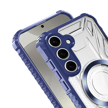 For Samsung Galaxy S25 Ultra Magnetic Circle Transparent Rugged Hybrid MagSafe Compatible Pattern Clear Shockproof Frame Bumper Case Cover