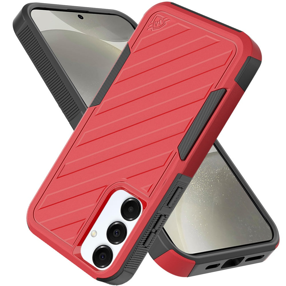 For Motorola Moto G Stylus 5G 2025 Premium Hybrid Rugged lined Shockproof Textured 2-in-1 Non-Slip Hard PC & TPU Non Slip Tough Case Cover