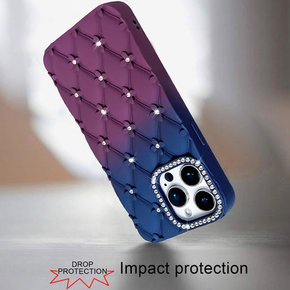 For Samsung Galaxy S25+ /S25 Plus /S24+ Plus Fashion Flower Design Sparkle Glitter Shimmer Rhinestone Bling Floral Accents, Leather Texture TPU Case Cover Dark Blue /Burgundy