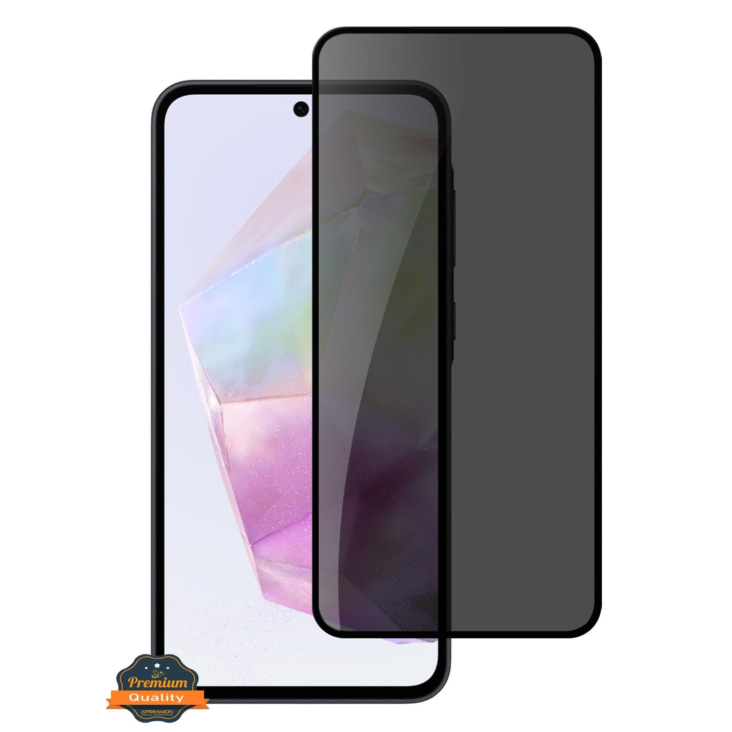 For Samsung Galaxy A26 Tempered Glass Privacy Screen Protector, Anti-Spy, Scratch Resistant, 9H Hardness, Anti-Fingerprint, Easy to Install Protector Black