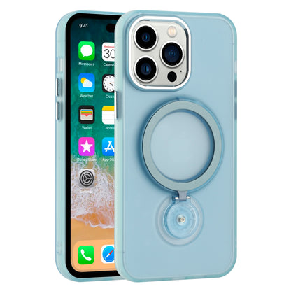 For Apple iPhone 16 Pro (6.3") MagSafe Compatible with 360 degree Circle Ring Stand Magnetic Kickstand Slim Hybrid Case Cover