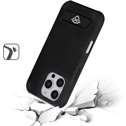 For Apple iPhone 16 Pro Max (6.9") Heavy Duty Dual-Layer Rugged Protection, Shockproof Kickstand Magnetic Compatible with MagSafe Case Cover