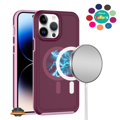 For Samsung Galaxy S25+ /S25 Plus /S24+ Plus Magnetic Circle, MagSafe Compatible, Guard Fused Heavy-Duty Hybrid Shockproof Slim Case Cover