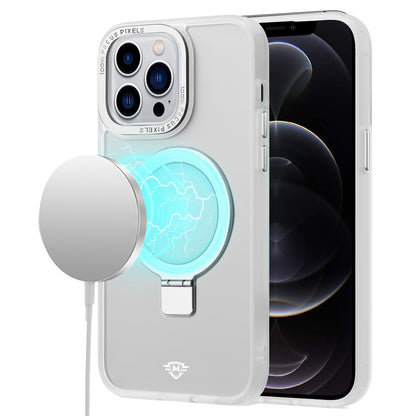 For Apple iPhone 16 Plus (6.7") Premium Magnetic Metal Matte Built-in Compatible with MagSafe Stand Hybrid Shock TPU Case Cover