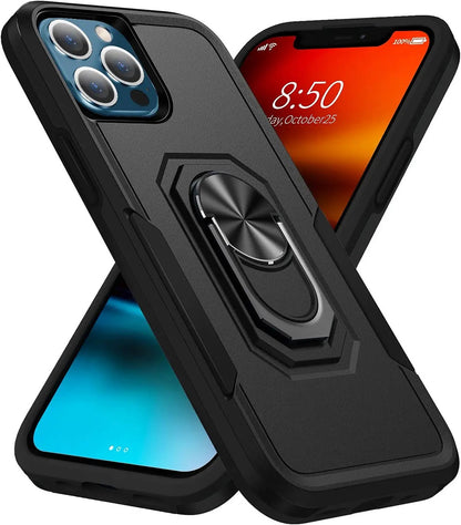 For Gabb Phone 4 Pro Heavy Duty Rugged Hybrid, Dual-Layer Shockproof Protection with Magnetic Ring Stand Holder Case Cover