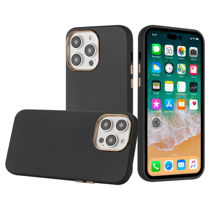 For Apple iPhone 17 Pro Hybrid Armor Shockproof, Durable Bumper Rubber Gummy Gel Slick Hard PC Silicone TPU Case Cover Black