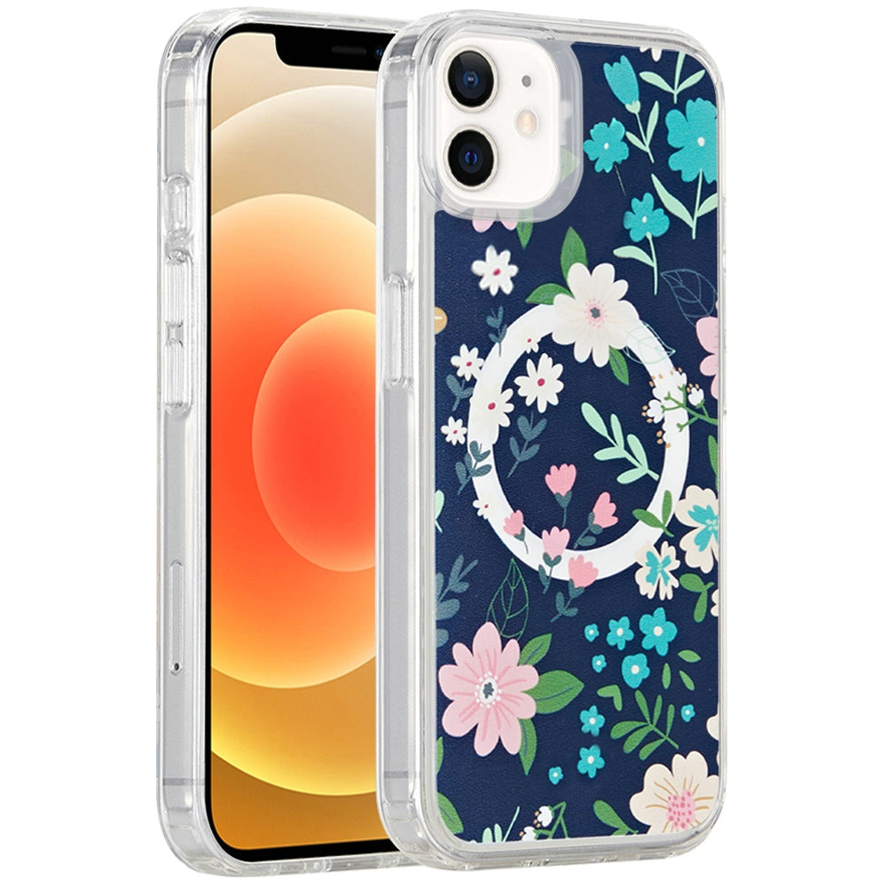 For Apple iPhone 16 (6.1") Magsafe Case Cute Pattern Design Durable Shockproof SlimTPU Hard Back [Compatible with Magsafe] Case Cover