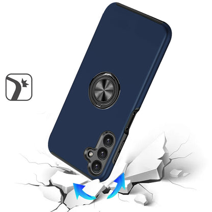 For Samsung Galaxy A17 5G Hybrid 360 Degree Rotatable Metal Invisible Ring Stand Holder Slim Fit Magnetic Car Mount Shockproof Case Cover