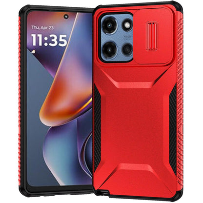 For Motorola Moto G 5G 2025 Slim Fit Shockproof Hybrid with Slide Camera Window Covering, Rugged Tpu Silicone Hard PC Bumper Case Cover