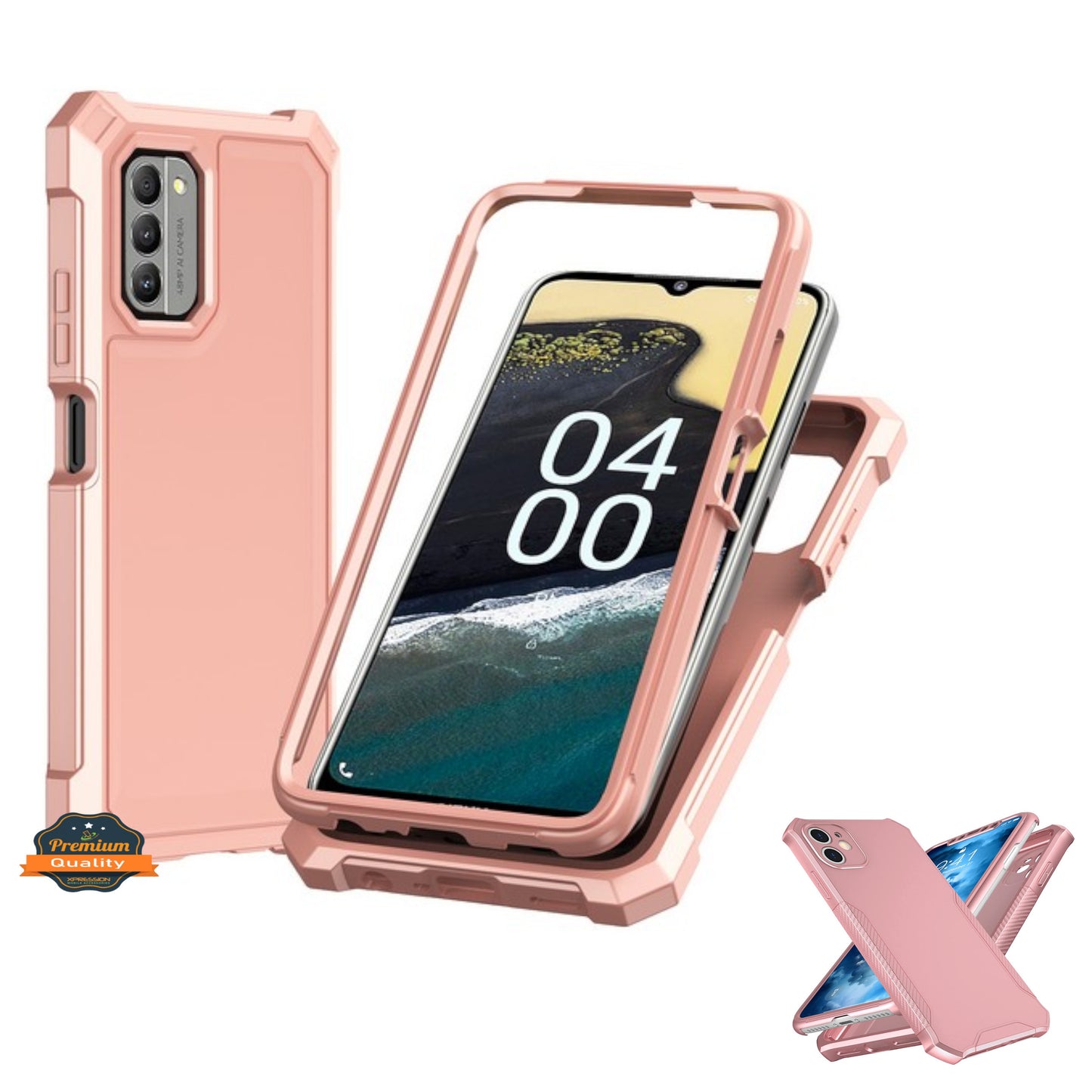 For BLU View 5 (2024) Full-Body Dual Layer Hybrid Case Slim, Drop-Proof TPU Hard PC, Durable Corner Front Bumper Protector Case Cover