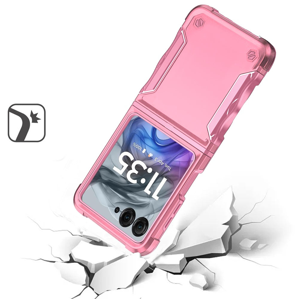 For Motorola Razr 2024 Back Hybrid Slim Fit Thin Lightweight Shockproof Hard PC Bumper Frame 2in1 Armor Protection Case Cover