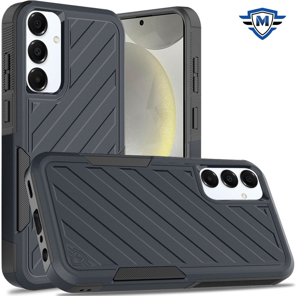 For Samsung Galaxy S25+ /S25 Plus /S24+ Plus Premium Hybrid Rugged lined Shockproof Textured 2-in-1 Non-Slip Hard PC & TPU Non Slip Tough Case Cover