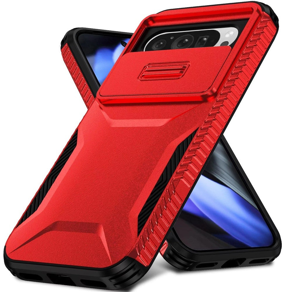For Google Pixel 10 /Pixel 10 Pro Slim Fit Shockproof Hybrid with Slide Camera Window Covering, Rugged Tpu Silicone Hard PC Bumper Case Cover