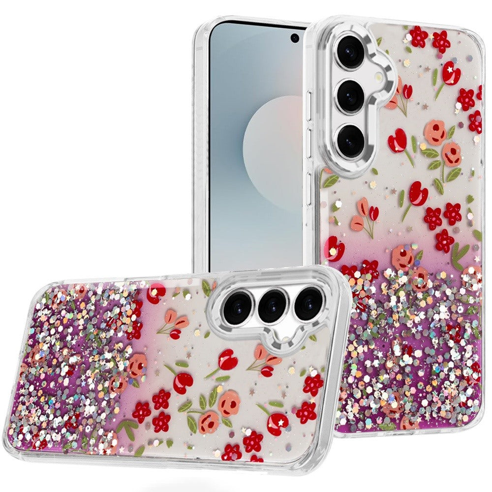 For Samsung Galaxy S25 Fan Edition /Galaxy S25 FE Fashion Beautiful Epoxy Design Hybrid Fashion Stylish TPU Protective, Shockproof Hybrid PC Case Cover