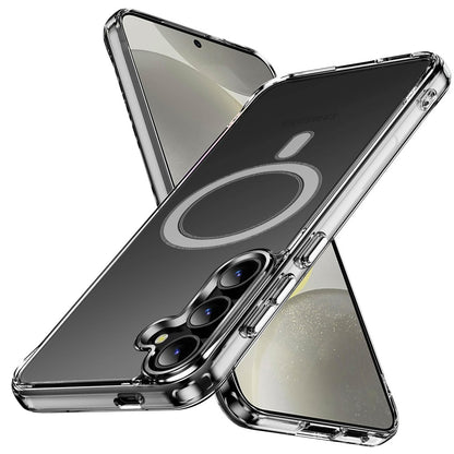 For Samsung Galaxy S25+ /S25 Plus /S24+ Plus Premium Clear Hybrid Built-in Magnetic Compatible with MagSafe Slim Thick TPU Bumper Case Cover Transparent