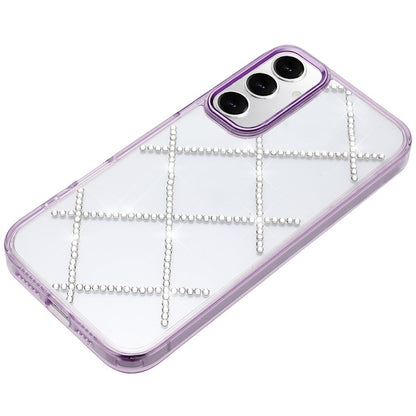 For Samsung Galaxy A16 5G Gem Glitter Diamond Bling Clear Hybrid TPU Cover, Colorful Shockproof Protective Back, Slim Fit for Women Girls Case Cover