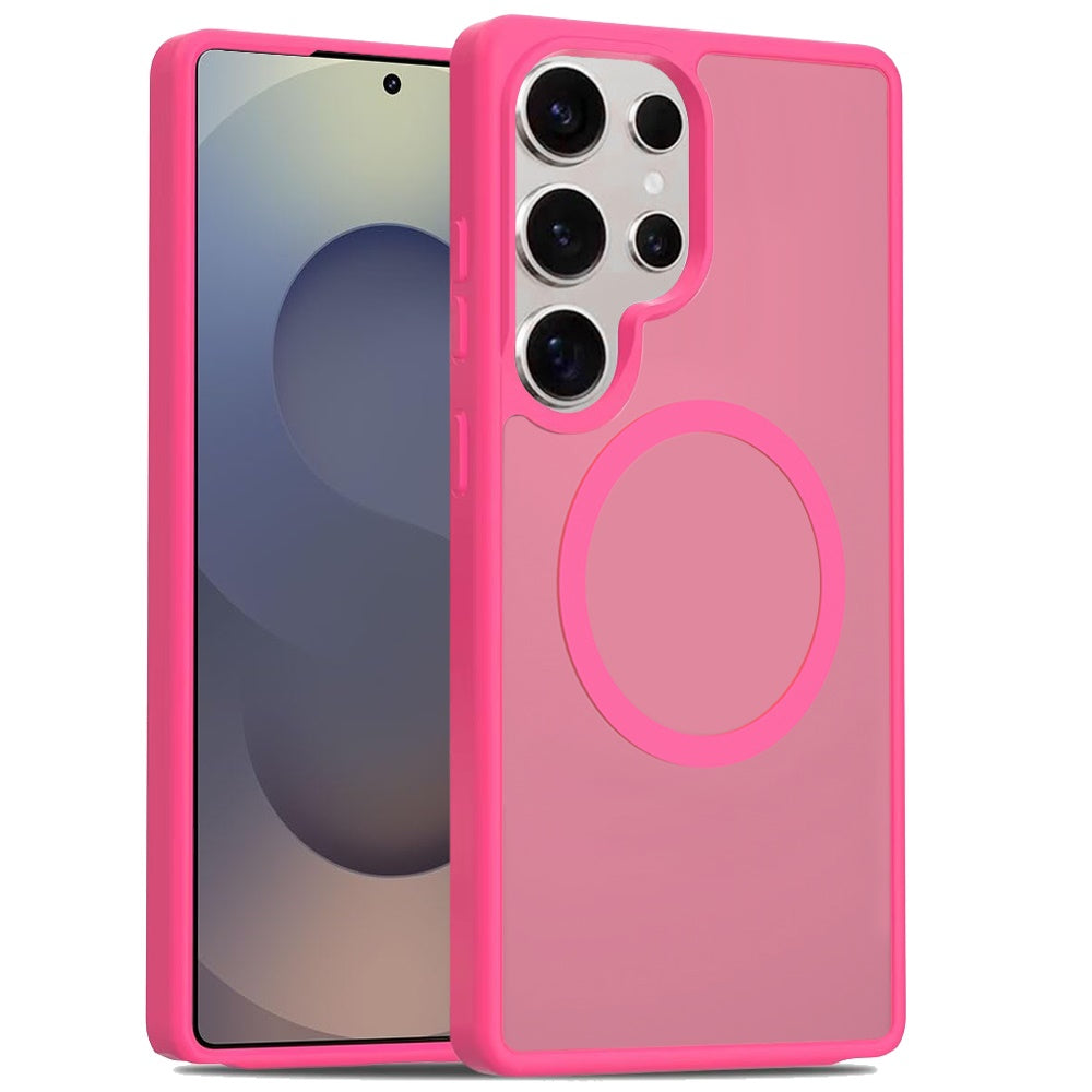 For Samsung Galaxy S25+ /S25 Plus /S24+ Plus MagSafe Compatible Case Hybrid Soft TPU Bumper Hard Translucent Matte Back Slim Shockproof Case Cover