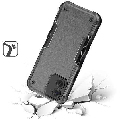 For Apple iPhone 16e Slim Fit Back Hybrid Lightweight Shockproof 2-in-1 Hybrid Hard PC Bumper Frame Armor Protection Case Cover Gray
