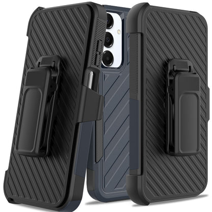 For Motorola Moto G Stylus 5G 2025 Rugged 2in1 Armor Combo Belt Clip Holster, Non-Slip Tough Hybrid lined Shockproof Case Case Cover Blue