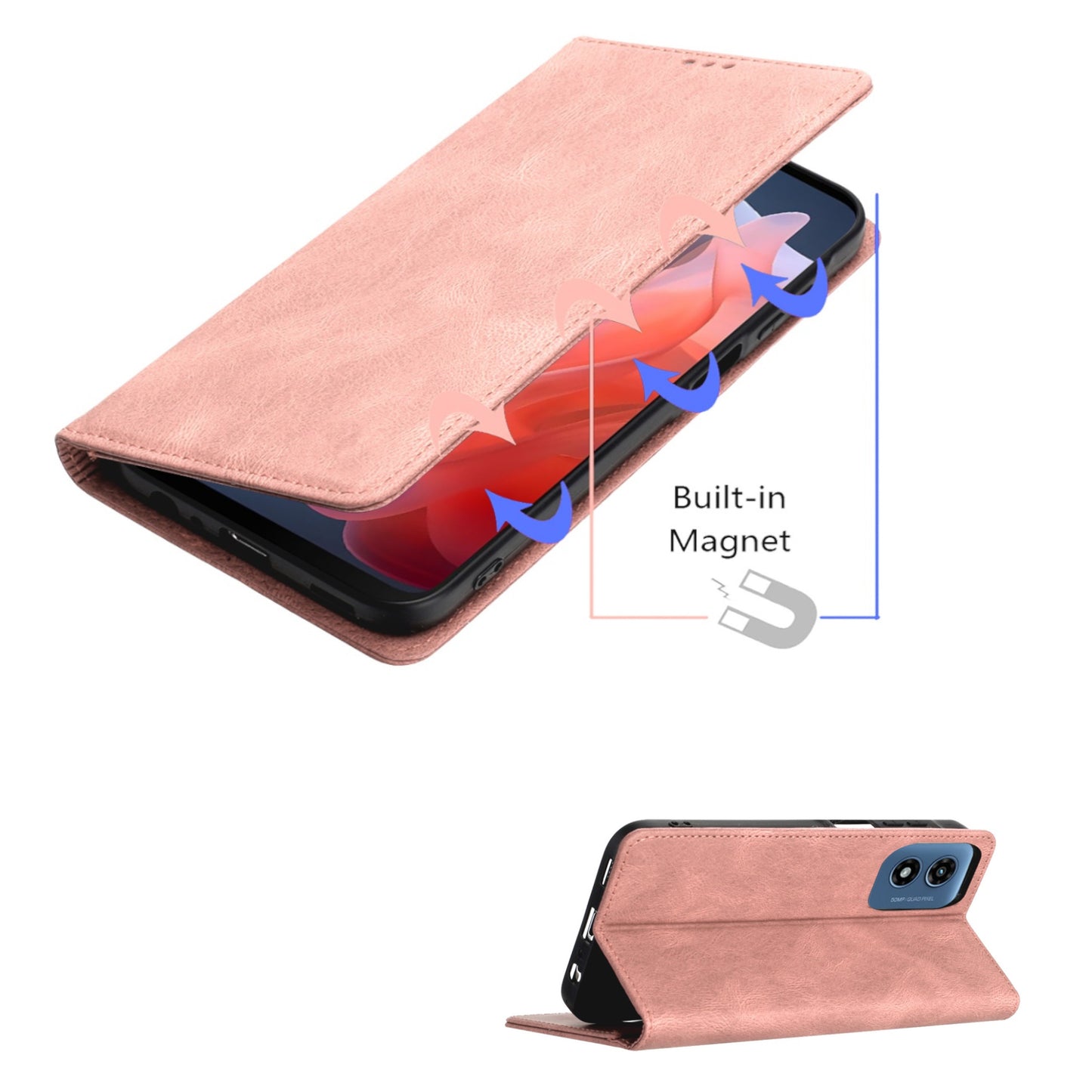For Samsung Galaxy A36 Wallet Pouch with Credit Card Holder Flip, Magnetic Closure Vegan Leather and Stand Case Cover