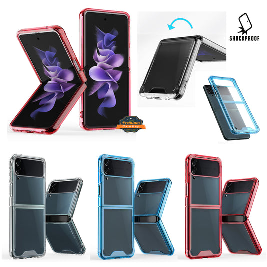 For Samsung Galaxy Z Flip 7 Transparent Hybrid Shockproof Hard PC Slim Durable TPU Bumper Protection Case Cover