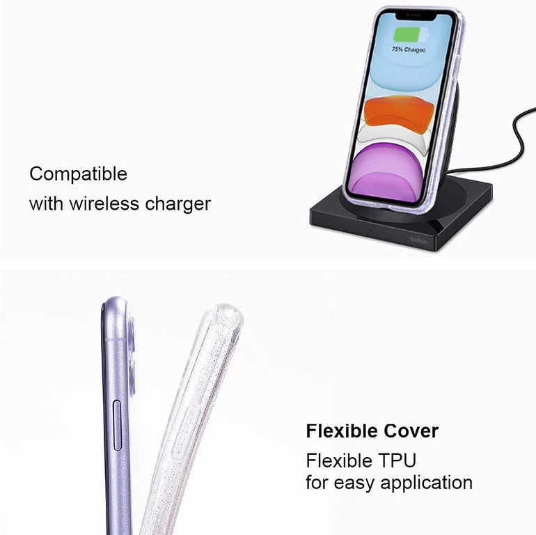 For Gabb Phone 4 Pro Glitter Sparkle Bling Shiny Thin Slim Hybrid Shockproof Stylish Rubber Silicone Soft TPU Gel Protective Case Cover