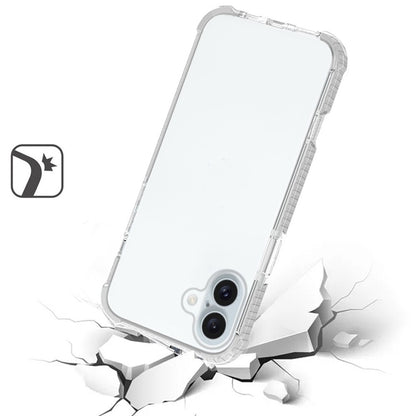 For Apple iPhone 17 Hybrid Transparent Acrylic Rubber Gummy Hard PC Silicone TPU Color Bumper Frame Shockproof Case Cover