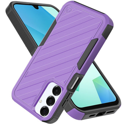 For Samsung Galaxy A16 5G Hybrid lined shockproof dual layer Rugged 2in1 Hard PC & Silicone TPU Non Slip Textured Tough Armor Case Cover