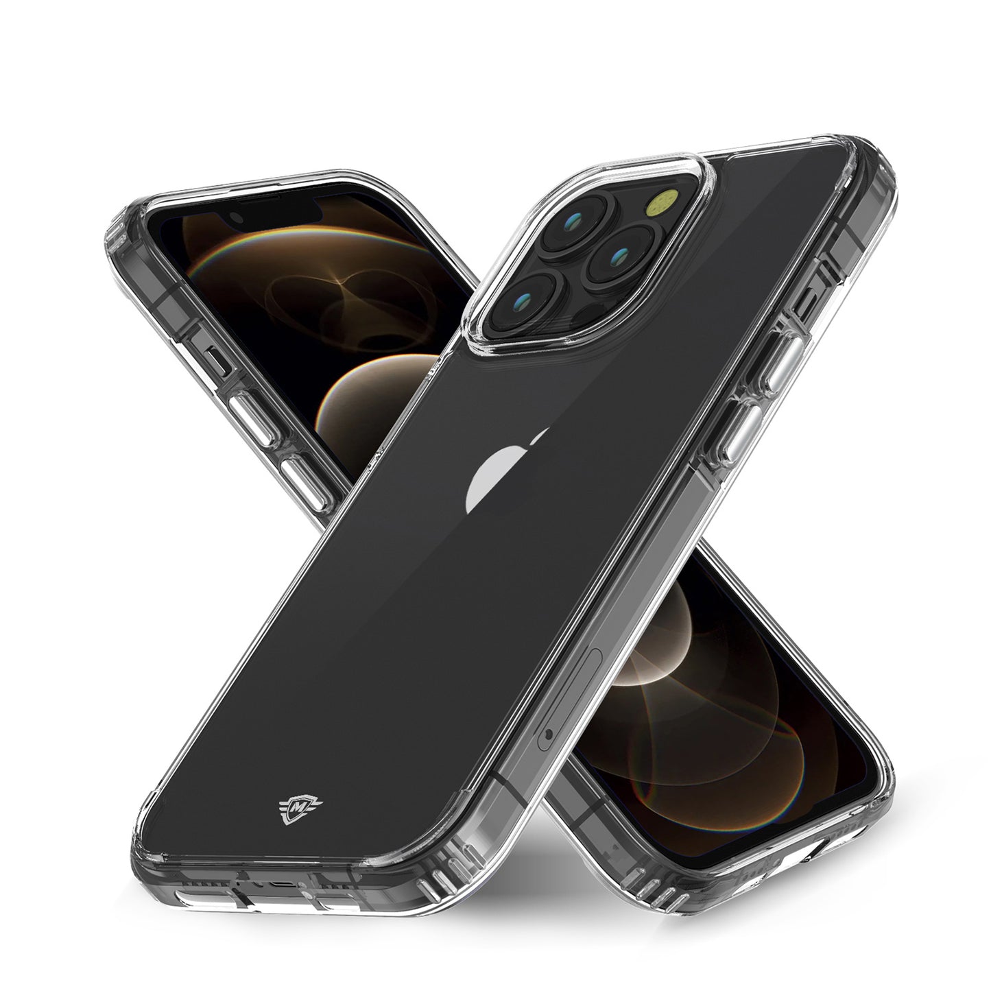 For Apple iPhone 16 Pro (6.3") Premium Hybrid HD Crystal Clear Hard PC Back Gummy Thick 2.0mm TPU Frame Slim Fit Case Cover Transparent
