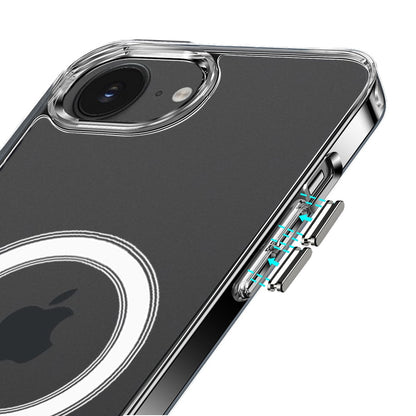 For Apple iPhone 16e Clear Magnetic Case with Built-in Magnets Compatible with MagSafe Slim Soft TPU Bumper Case Cover Transparent