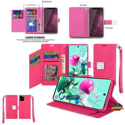 For Samsung Galaxy A16 5G Wallet PU Leather Credit Card ID Cash Holder Slot Dual Flip Pouch with Stand and Strap Case Cover