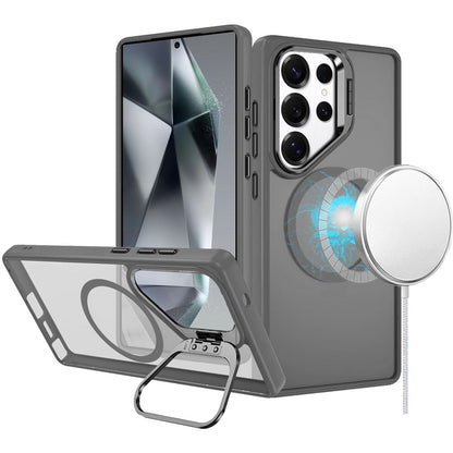 For Samsung Galaxy S25+ /S25 Plus /S24+ Plus Heavy Duty Metallic Hybrid Tough TPU with Camera Ring Stand, MagSafe Compatible, Rugged Drop Protection Case Cover