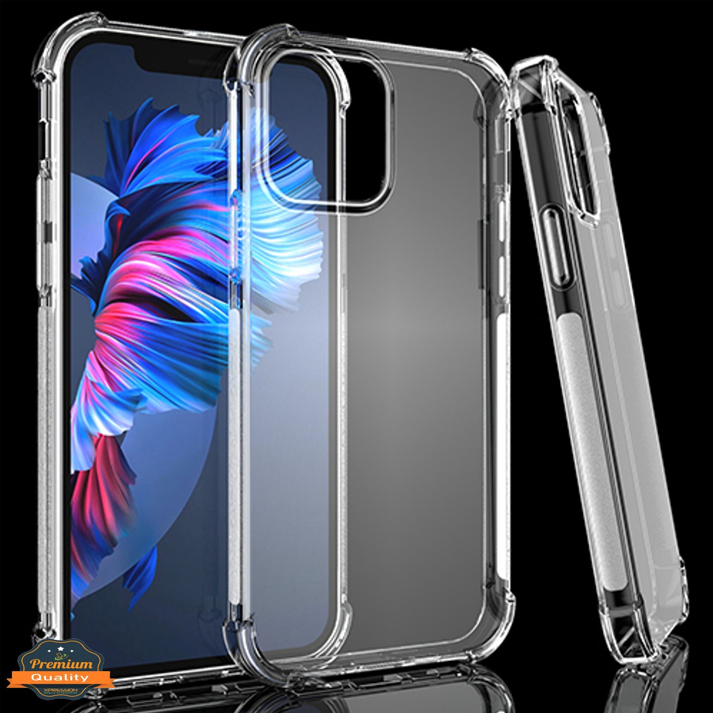 For Apple iPhone 16 /Plus /Pro/ Pro Max HD Crystal Clear Hybrid TPU [Four-Corner Protective] Rubber Silicone Gel Transparent Case Cover Clear