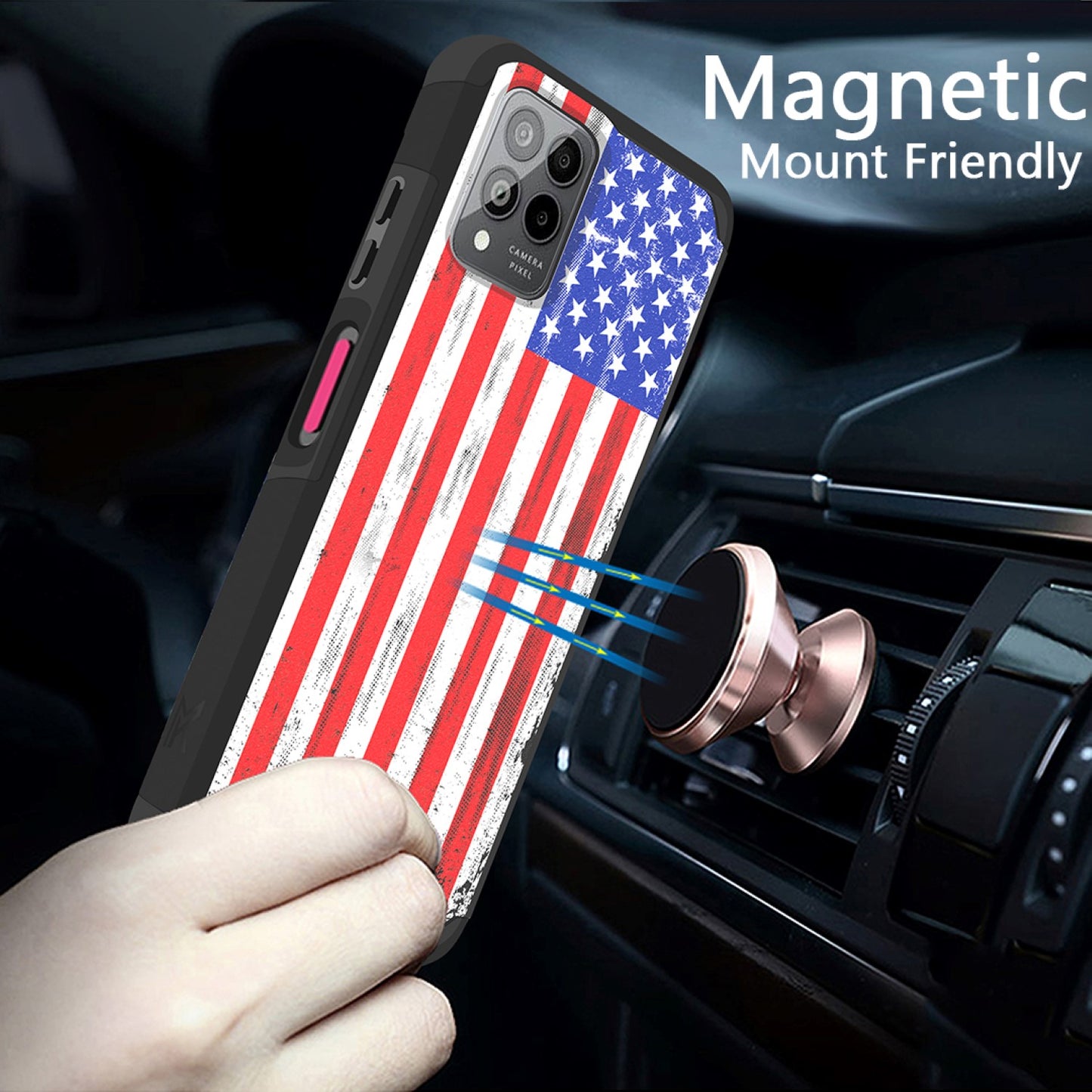 For TCL 50 XL 5G Fashion Graphic Design Pattern Hard PC TPU 2in1 Tough Strong Hybrid Shockproof Frame + Screen Protectror Case Cover -