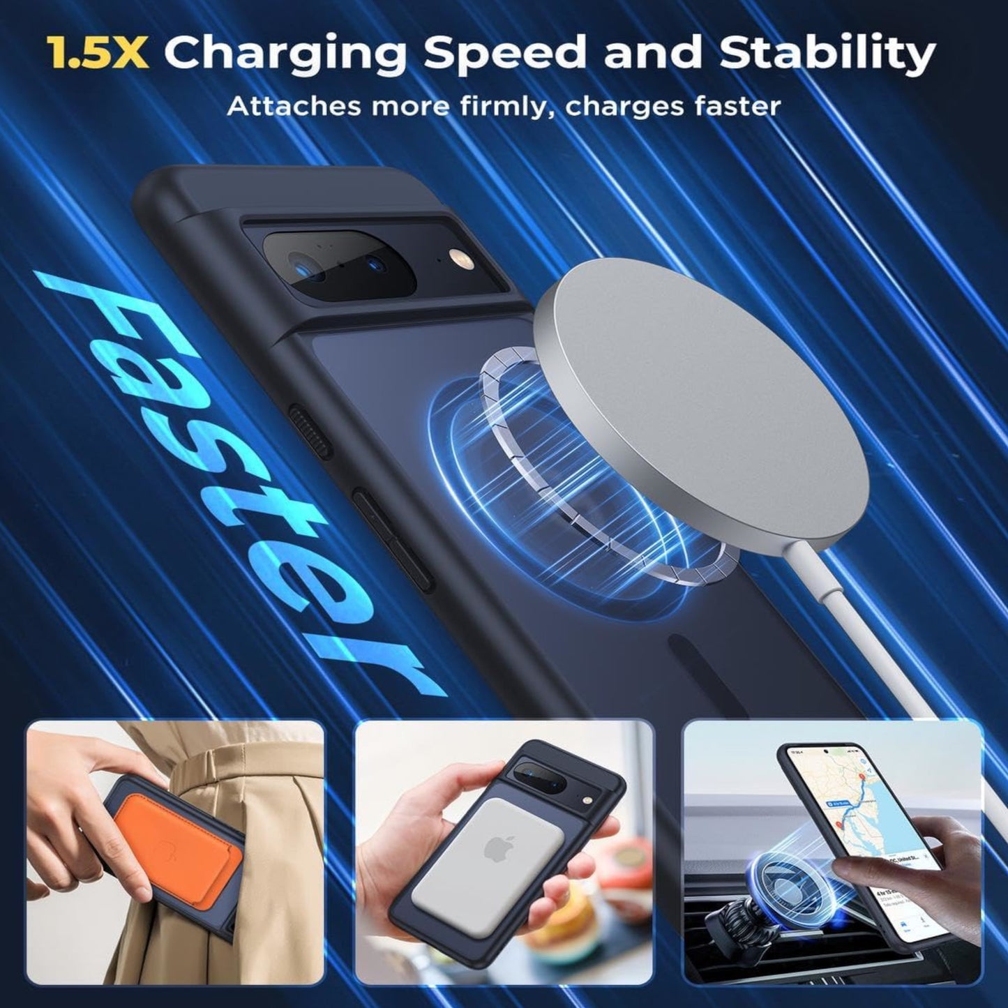 For Google Pixel 10 /Pixel 10 Pro Frosted Translucent Case with MagSafe Compatible Slim, Shockproof Protective Matte TPU Military Grade Tough Case Cover Black