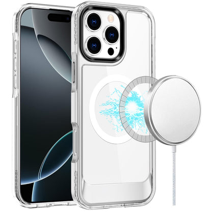 For Apple iPhone 14 Pro Max Transparent HQ Hybrid Slim, Shockproof, Compatible with MagSafe wireless charging & Military-Grade Case Cover